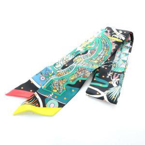 HERMES Exposition Universelle 万国博覧会 ツイリースカーフ シルク マルチカラー