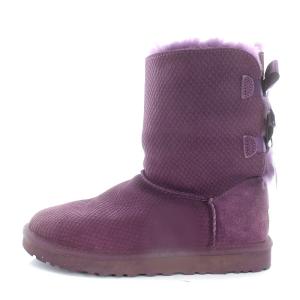 UGG australia ベイリーボウ エキゾチック ムートンブーツ ショートブーツ 24cm パープル