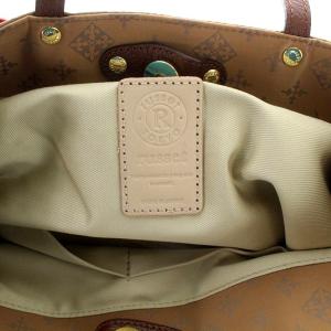 russet SHOPPER トートバッグ ショルダーバッグ 2way モノグラム ナイロン 茶 ブラウン