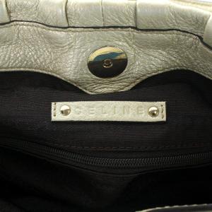 CELINE ピロースモール ハンドバッグ ショルダーバッグ 2way レザー 黄 イエロー