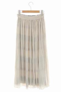 BLUE LABEL CRESTBRIDGE 20AW ランダムプリーツリバーシブルスカート フレア ギャザー チェック ロング 36 マルチカラー