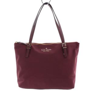 トートバッグ ハンドバッグ ナイロン ロゴ ボルドー