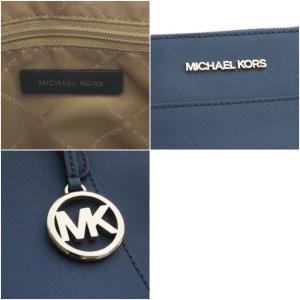MICHAEL KORS トートバッグ ハンドバッグ レザー 紺 ネイビー