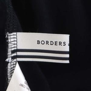 BORDERS at BALCONY ウール ニット プルオーバー パーカー 長袖 ロゴワッペン 38 紺 ネイビー