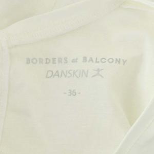BORDERS at BALCONY × DANSKIN TIERED TOP トップス カットソー 半袖 36 白 黒 グレー