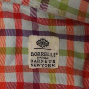 LUIGI BORRELLI チェック柄シャツ 長袖 前開き 40 マルチカラー