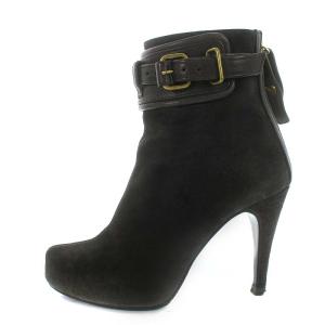 PIPPICHIC ショートブーツ スエード 35.5 22.5cm グレー