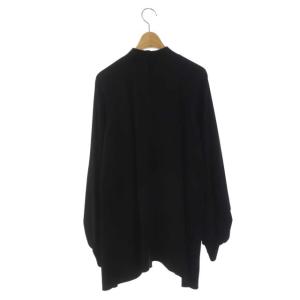 ENFOLD 21AW PEダブルクロスハイネックブラウス 長袖 プルオーバー リブ 38 ブラック