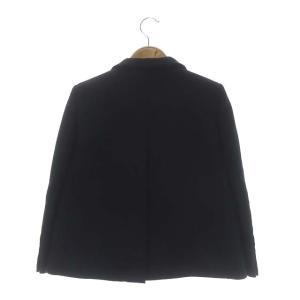 STELLA McCARTNEY テーラードジャケット 背抜き 1B 比翼仕立て ウール 36 紺 ネイビー