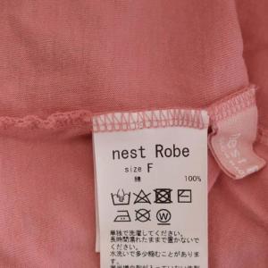 nest Robe カットソー 長袖 ロングスリーブTee Tシャツ オーガニックコットン クルーネック F ピンク