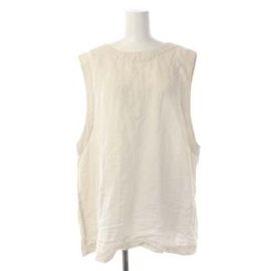 リネン近江晒リボン付きベスト デザイン F ライトグレー