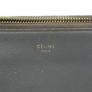 CELINE ラージトリオショルダーバッグ レザー グレー