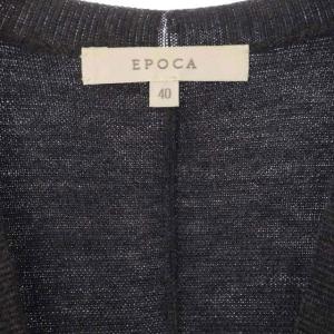 EPOCA ウールハイゲージロングニットカーディガン ロング 長袖 40 チャコール