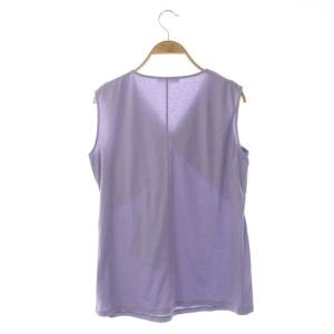 EPOCA リボンディテール カットソー ノースリーブ 40 ラベンダー 紫