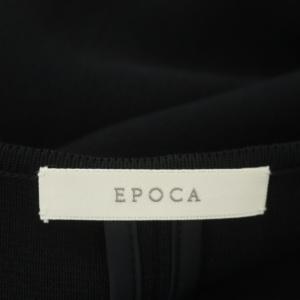 EPOCA ジップアップ ニット コート ワンピース ロング 長袖 40 ブラック