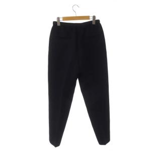 Drawer 22AW FALL1 ダイヤ柄 バスケットドロストパンツ シルク混 38 紺