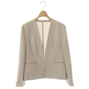 vingt-trois 20SS プレンウェーブ ノーカラージャケット ライトグレージュ