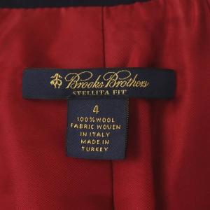Brooks Brothers ウール テーラードジャケット ブレザー 紺ブレ 金ボタン 総裏地 4 ネイビー