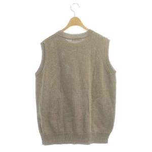 Plage 22SS Italian Yarn クルーネックノースリーブ ニット ベスト グレージュ