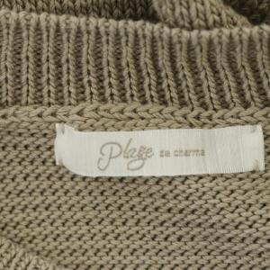 Plage 22SS Italian Yarn クルーネックノースリーブ ニット ベスト グレージュ