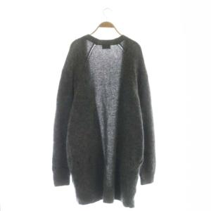 Acne Studios RAYA SH MOHAIR ニットカーディガン ロング 長袖 Vネック モヘヤ混 ウール混 XS グレー