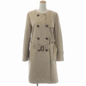 20THアニバーサリー ノーカラートレンチコート ロング ダブル 総裏地 46 ベージュ