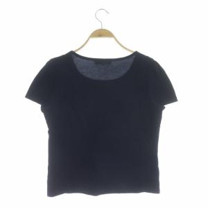 M'S GRACY 19SS ロゴ刺繍半袖カットソー プルオーバー スパンコール 40 ネイビー ホワイト