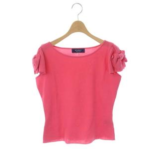 19SS リボン 半袖カットソー ニット プルオーバー 40 ピンク