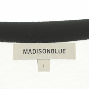 MADISONBLUE NO COLLAR LONG KNIT C/D カーディガン ロング 長袖  白 黒
