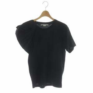 Asymmetric Sleeve T-shirt アシンメトリー Tシャツ カットソー プルオーバー 半袖 38 黒 ブラック