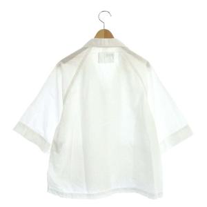 MHL. 20SS DRY COTTON RAMIE POPLIN シャツ オープンカラー 五分袖 2 白 ホワイト