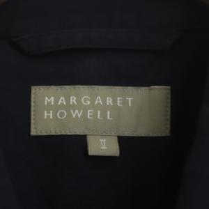 MARGARET HOWELL MAT COTTON TWILL シャツ カジュアル 長袖 2 ネイビー