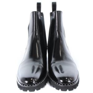 UNITED ARROWS サイドゴアレザーブーツ ショート レザー 37 ブラック