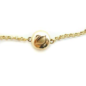 SWAROVSKI ブレスレット フラワーモチーフ ストーン ゴールド色