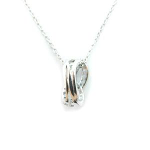 SWAROVSKI Twist Rows ネックレス ペンダント ストーン シルバー色 青 ブルー