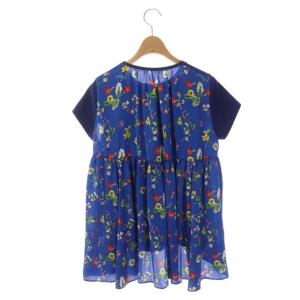 sacai 切替半袖Tシャツ カットソー クルーネック 花柄 3 マルチカラー