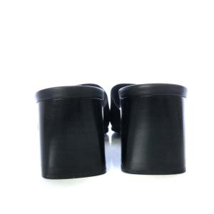 HERMES Dreamy サンダル チャンキーヒール コリエモチーフ スタッズ レザー 37 ブラック