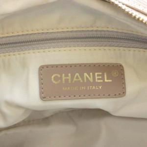 CHANEL ヴィンテージ ニュートラベルライン ミニボストンバッグ ハンドバッグ ベージュ 8番台