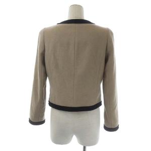 EPOCA スーツ セットアップ タイトスカート ひざ丈 ノーカラージャケット ウール 40 モカ ブラック