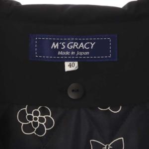 M'S GRACY 22SS フリルフーディーコート 中綿ライナー付き 40 ブラック