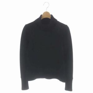 タートルネックニット カットソー プルオーバー 長袖 40 ブラック