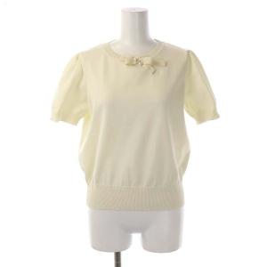 M'S GRACY フェイクパールニットアンサンブル カーディガン 長袖 プルオーバー 半袖 40 オフホワイト