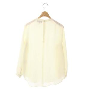 Theory 21AW バンドカラー ブラウス シャツ 長袖 S オフホワイト