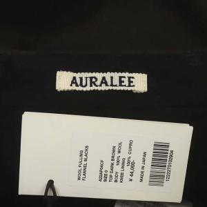 AURALEE 22AW WOOL FULLING FLANNEL SLACKS 0 ダークブラウン
