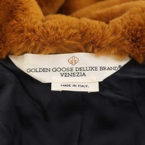 GOLDEN GOOSE ファートリムコート フェイクファー リボンベルト付き XS オレンジ