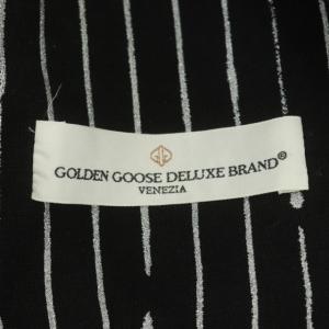 GOLDEN GOOSE DELUXE BRAND テーラードジャケット 背抜き 1B ストライプ S 黒 シルバー ブラック