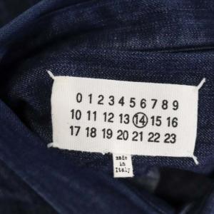 Martin Margiela 14 デニムシャツ ダンガリーシャツ 長袖 胸ポケット 46 インディゴ