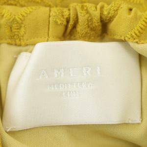Ameri VINTAGE 20SS MEDI LAMP HALTER NECK DRESS ランプ刺繍 ドレス キャミワンピース フレア ロング ベルト付き