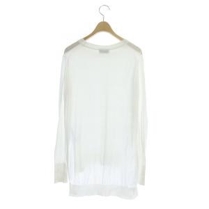 JOHN SMEDLEY コットン ニット カットソー 長袖 ロング S ホワイト