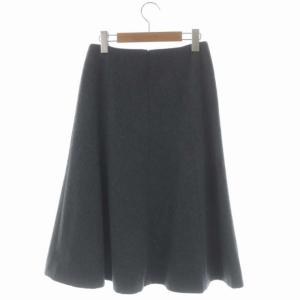 ANAYI ウール フレアスカート ミモレ丈 ロング 38 ダークグレー
